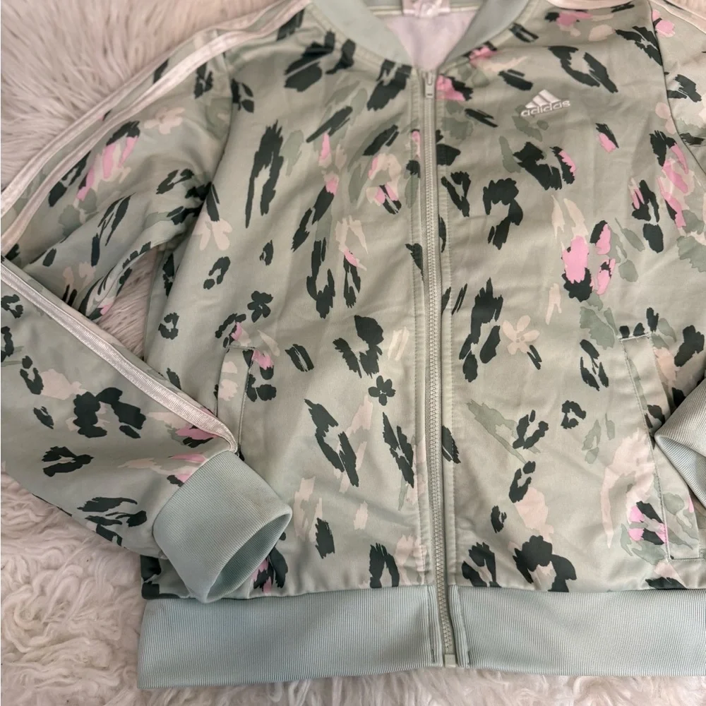 Adidas Mint Green and Soft Pink Jacket